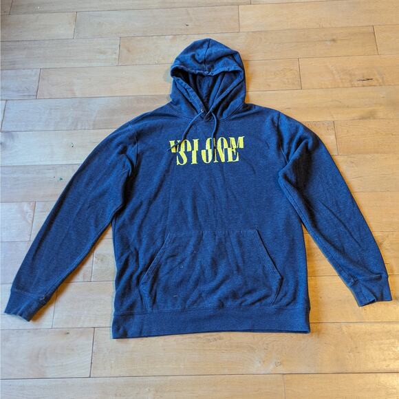Volcom XL Stone Dark Gray Grey Hoodie Hoody Pullover Sweater Deadstock HTF Rare - Picture 1 of 11
